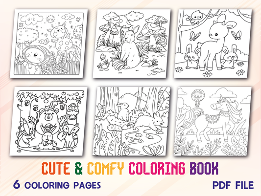 Animal Characters Coloring Book