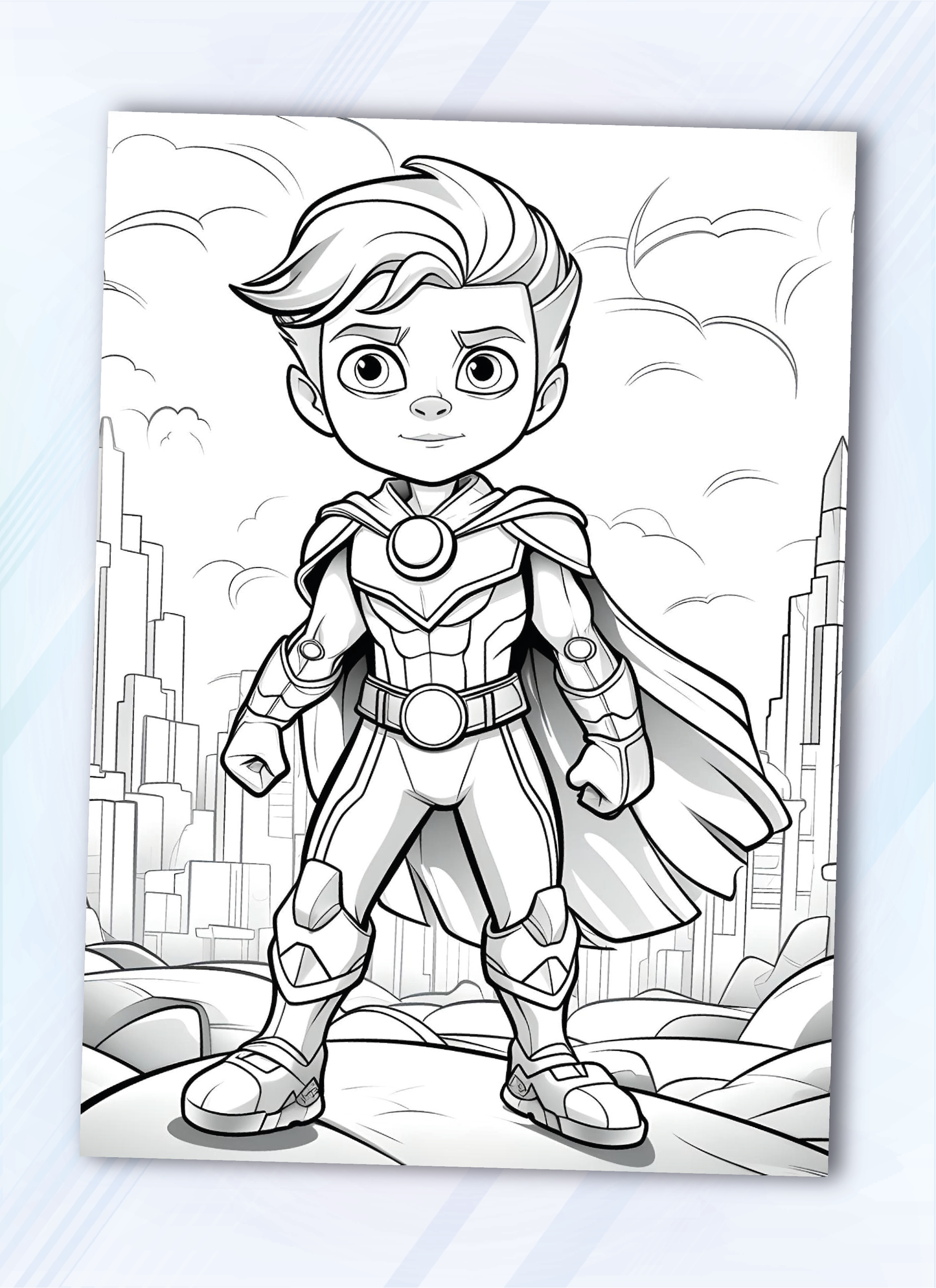 Super hero Adventure Coloring Pages for Kids, Preschoolers, Boys and Girls