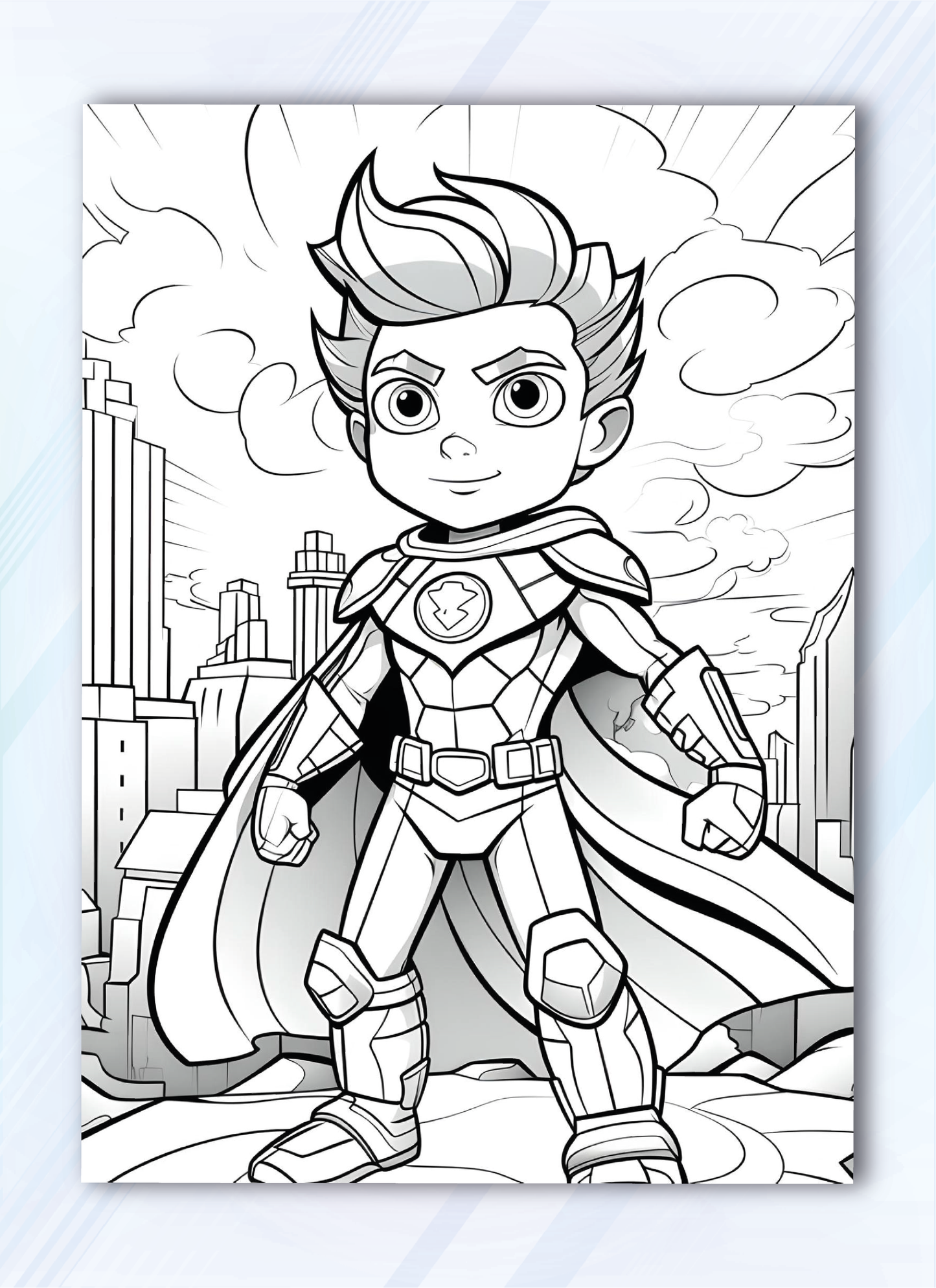 Super hero Adventure Coloring Pages for Kids, Preschoolers, Boys and Girls