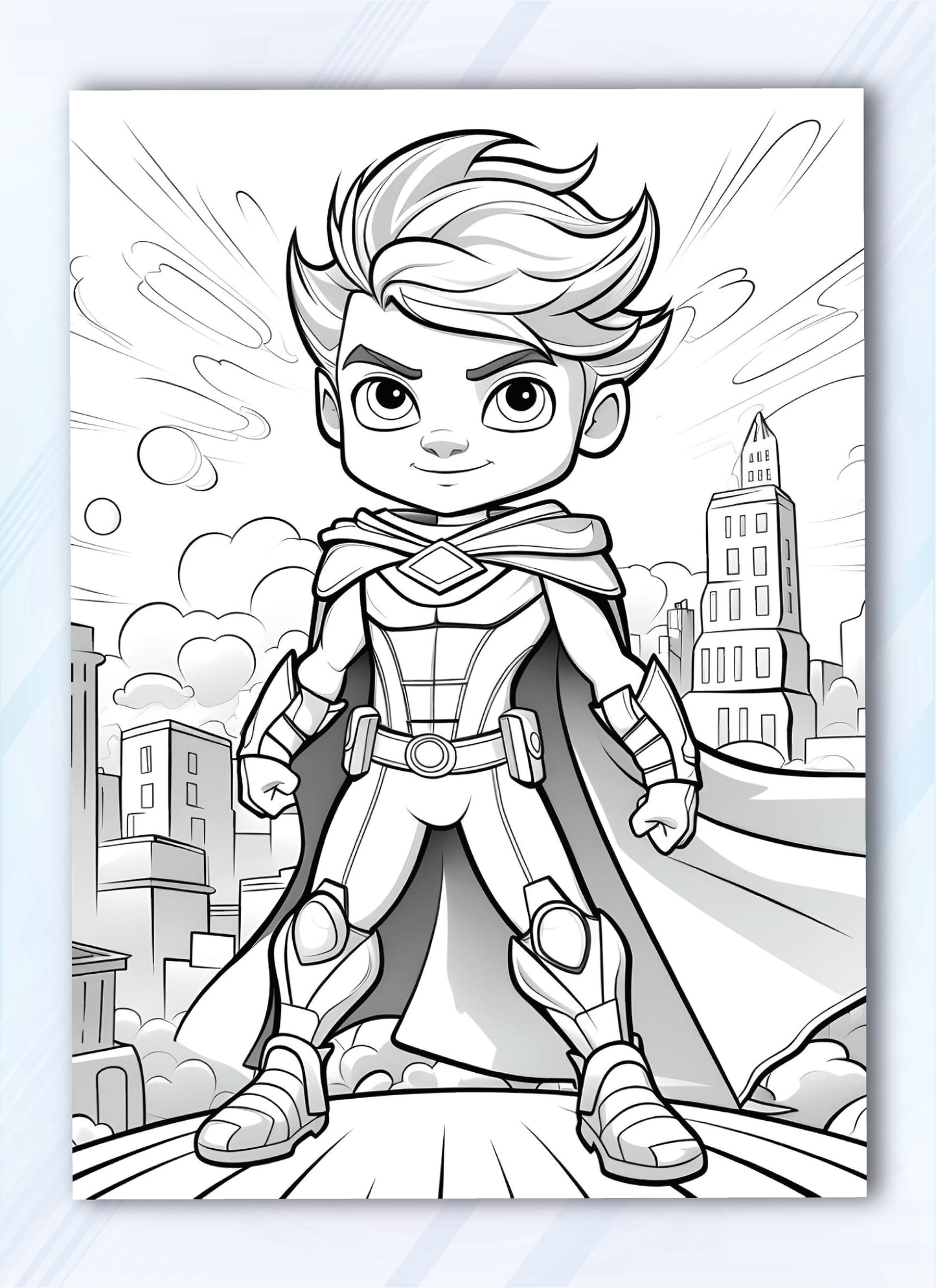 Super hero Adventure Coloring Pages for Kids, Preschoolers, Boys and Girls